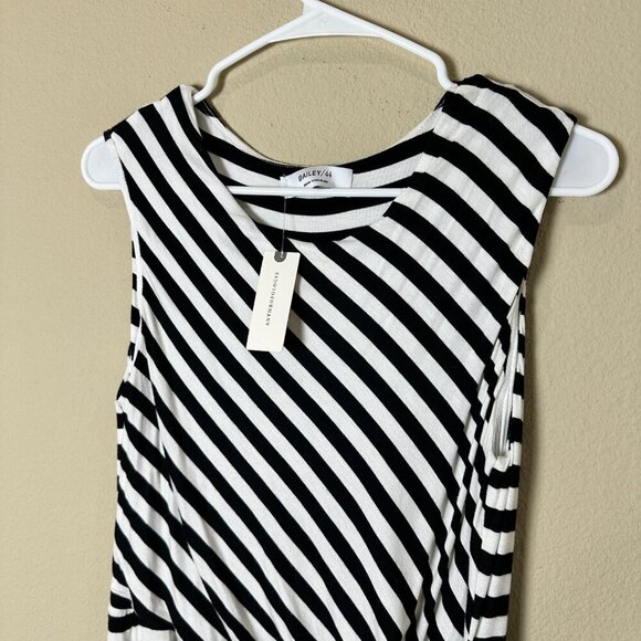 NWT Anthropologie Bailey 44 Striped Faux-Wrap Sleeveless Dress Size Medium - Picture 5 of 8
